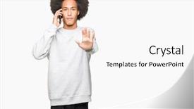  Presentation with breastfeeding and african american - Beautiful presentation design featuring man with afro hair talking backdrop and a  colored foreground