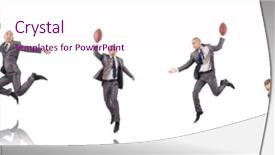  Presentation with american football - PPT theme having leadership athlete - man with american football ball background and a sky blue colored foreground