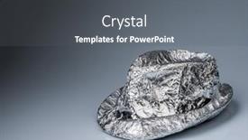  Presentation with hat - Beautiful slide deck featuring man-with-an-aluminum-hat backdrop and a gray colored foreground