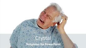  Presentation with exam - Slides featuring man-with-an-itch background and a light blue colored foreground