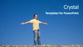  Presentation with wide - Beautiful presentation featuring man with arms wide open backdrop and a  colored foreground