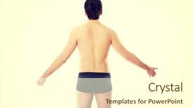  Presentation with young man on the phone - Presentation with man with arms wide open background and a  colored foreground