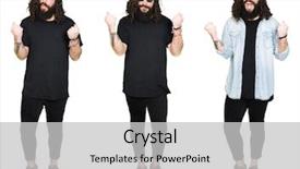  Presentation with long hair man - Amazing presentation having man with beard and long backdrop and a  colored foreground