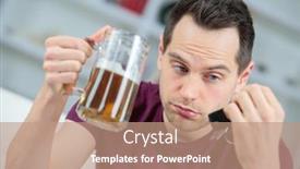  Presentation with keys - Presentation theme enhanced with man-with-beer-in-hand background and a coral colored foreground