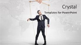  Presentation with power - Theme featuring man with big city great background and a light gray colored foreground