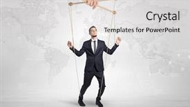  Presentation with power - PPT layouts with man with big city great background and a light gray colored foreground