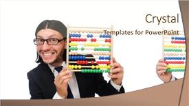  Presentation with abacus ucmas - Presentation enhanced with man with calculator and abacus background and a cream colored foreground