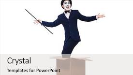  Presentation with cane - Slide deck featuring man with cane background and a  colored foreground