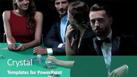  Presentation with cigar - Presentation enhanced with fich - man with cigar looking up background and a teal colored foreground