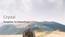  Presentation with compass road - PPT theme having man-with-compass-in-hand background and a white colored foreground