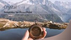  Presentation with helping man mountain - PPT layouts enhanced with man-with-compass-in-hand background and a lemonade colored foreground