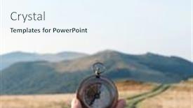  Presentation with compass road - Slides consisting of man-with-compass-in-hand background and a  colored foreground