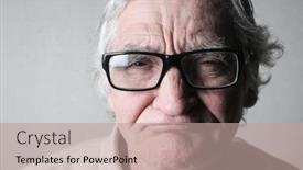  Presentation with opposition defiant disorder - Amazing theme having man-with-defiant-gaze backdrop and a coral colored foreground