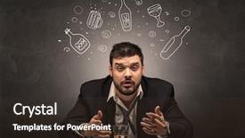  Presentation with alcohol and drug abuse - Presentation featuring  background and a  colored foreground