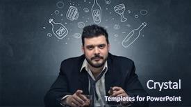  Presentation with doodle - Cool new slide set with doodling - drunk down and out man backdrop and a wine colored foreground