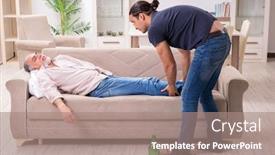  Presentation with drinking problem - Colorful presentation enhanced with man-with-drinking-problem backdrop and a coral colored foreground