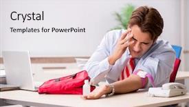  Presentation with first aid kit - Cool new presentation with man with first aid kit backdrop and a white colored foreground