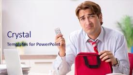  Presentation with first aid kit - Slide deck consisting of man with first aid kit background and a  colored foreground