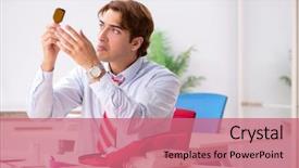  Presentation with first aid kit - Colorful slide deck enhanced with man with first aid kit backdrop and a coral colored foreground