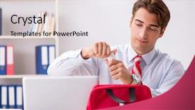  Presentation with first aid kit - Beautiful slide deck featuring man with first aid kit backdrop and a  colored foreground