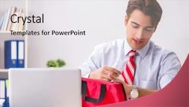  Presentation with first aid kit - Colorful theme enhanced with man with first aid kit backdrop and a white colored foreground