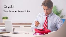  Presentation with first aid kit - Amazing presentation theme having man with first aid kit backdrop and a white colored foreground