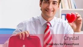  Presentation with first aid kit - Presentation theme enhanced with man-with-first-aid-kit background and a red colored foreground