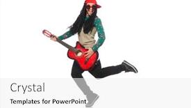  Presentation with guitar - Amazing slide deck having man-with-guitar-in-musical and a white colored foreground