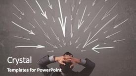  Presentation with arrows - Slide set enhanced with man with hand drawn arrow background and a dark gray colored foreground