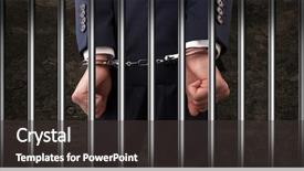  Presentation with close up of cereal granola - Amazing presentation theme having man with handcuffs behind grid backdrop and a dark gray colored foreground