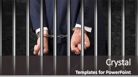  Presentation with close up of sundew drosera - Cool new theme with man with handcuffs behind grid backdrop and a dark gray colored foreground