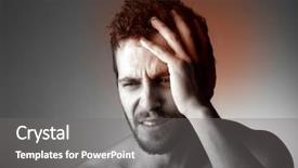  Presentation with pain - Cool new presentation theme with amnesia - man with head pain backdrop and a gray colored foreground