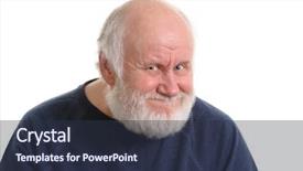  Presentation with insidious - Theme consisting of man with insidious tricky fake background and a tawny brown colored foreground