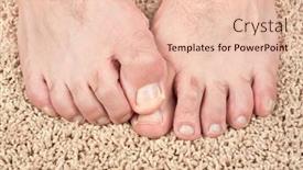  Presentation with feet - PPT theme enhanced with man-with-itchy-feet-uses background and a lemonade colored foreground