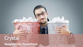  Presentation with fuel cell lots of rechargeable - Presentation theme consisting of man with lots of wasted background and a coral colored foreground