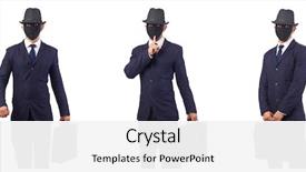  Presentation with hackers mask - Slide set featuring man with mask and briefcase background and a white colored foreground