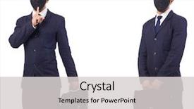  Presentation with cyber crime hood and mask - Audience pleasing PPT theme consisting of man with mask and briefcase backdrop and a light gray colored foreground