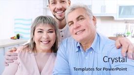  Presentation with hypertension at a young age - PPT theme having man with middle aged parent background and a light blue colored foreground