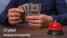  Presentation with sex - Audience pleasing slide set consisting of man with money and sex backdrop and a tawny brown colored foreground