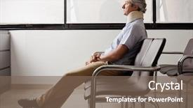  Presentation with spinal cord injury - Amazing presentation theme having man with neck injury waiting backdrop and a violet colored foreground