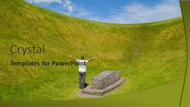  Presentation with west cork - Slides featuring man-with-open-arms background and a gold colored foreground