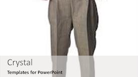  Presentation with trousers - Amazing presentation theme having man-with-over-sized-trousers backdrop and a light gray colored foreground