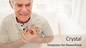  Presentation with pain - Colorful slides enhanced with man with pain on heart backdrop and a lemonade colored foreground