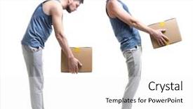  Presentation with posture - Colorful PPT theme enhanced with incorrect - rehabilitation concept collage of man backdrop and a white colored foreground