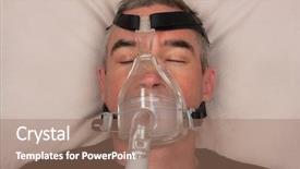  Presentation with sleep apnea - Theme enhanced with man with sleep apnea background and a coral colored foreground