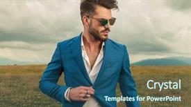  Presentation with smart - PPT theme enhanced with side on a grass field background and a ocean colored foreground