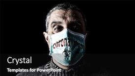  Presentation with biohazard - Slides enhanced with man-with-surgical-mask-biohazard background and a black colored foreground