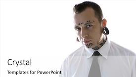  Presentation with art bird tattoos come - Beautiful theme featuring man with tattoos and piercings backdrop and a  colored foreground