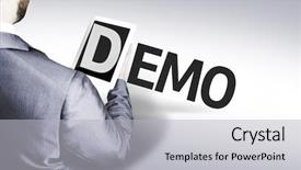  Presentation with human rights concept the text - Presentation design having man with the text demo background and a light gray colored foreground