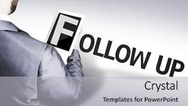  Presentation with 3d man business leader - Slides enhanced with man with the text follow background and a light gray colored foreground